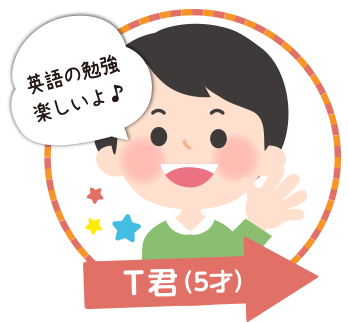 英語の勉強楽しいよ♪ T君(5才)